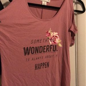 Cute open shoulder top, never worn